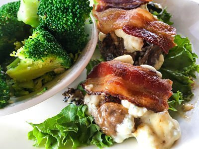 Bacon, Blue Cheese, and Mushroom Sliders