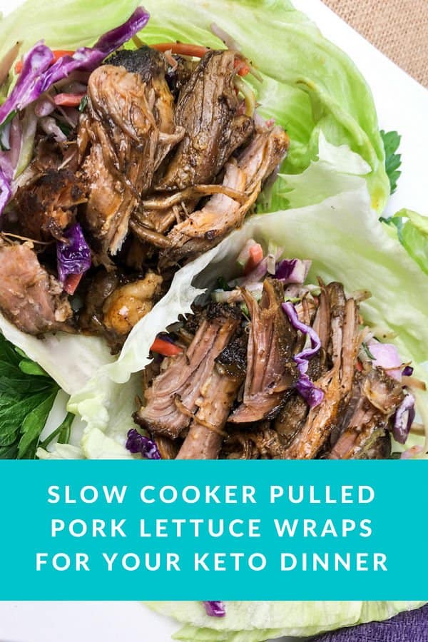 Slow Cooker Pulled Pork Lettuce Wraps For Keto Dinner