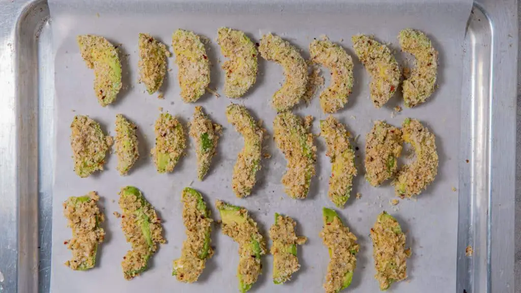 6. Place wedges on the prepared baking sheet and bake for 6 minutes. Gently flip over and bake for 5-6 additional minutes or until golden brown. Remove from oven. Cool on baking sheet 2-3 minutes.