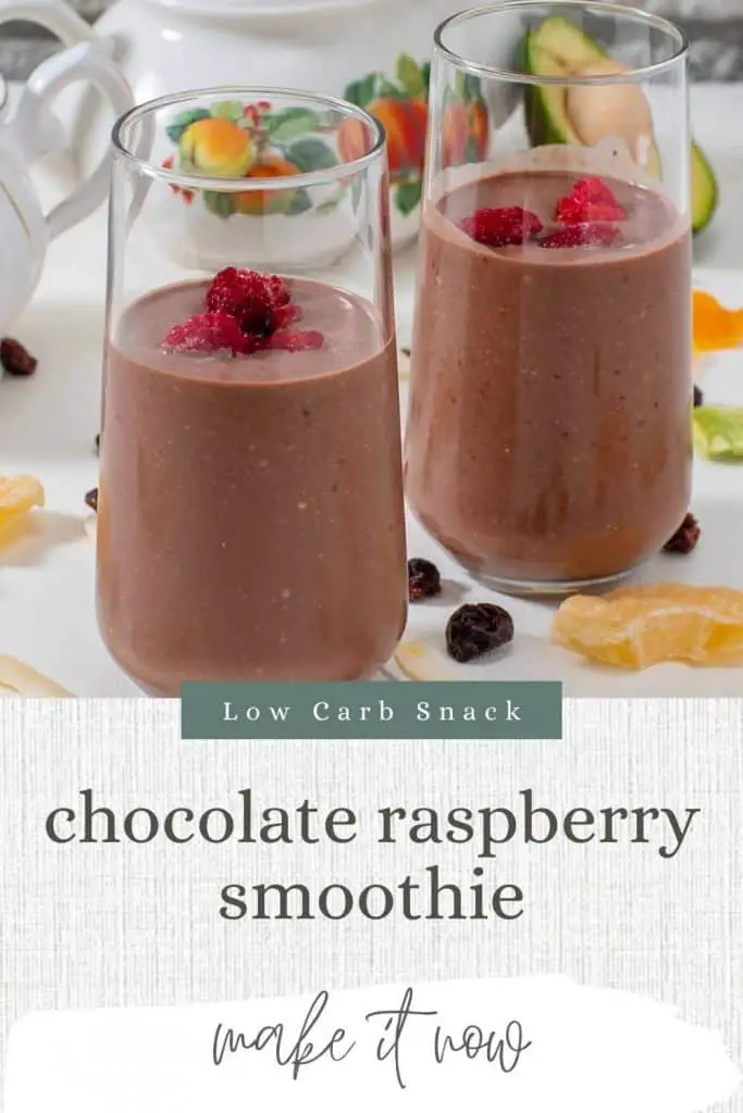 Low Carb Keto Chocolate Raspberry smoothies