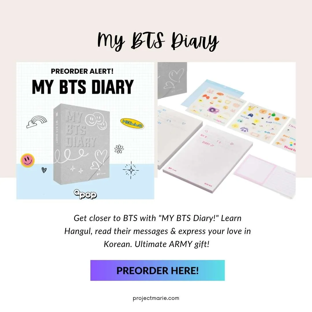 Learn Hangul with ‘MY BTS Diary’ – The Ultimate ARMY Companion!”